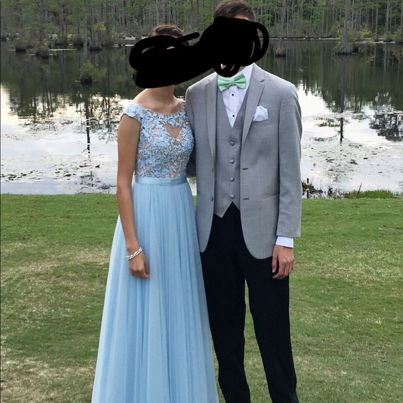 Sherri Hill Prom Dress Light blue - Picture 2 of 6